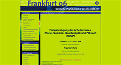 Desktop Screenshot of frankfurt06.dpg-tagungen.de